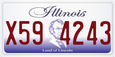 IL license plate X594243