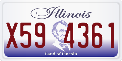 IL license plate X594361