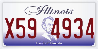 IL license plate X594934