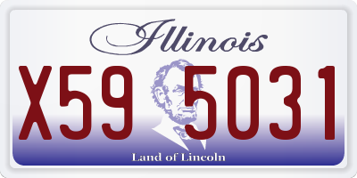 IL license plate X595031