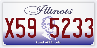 IL license plate X595233