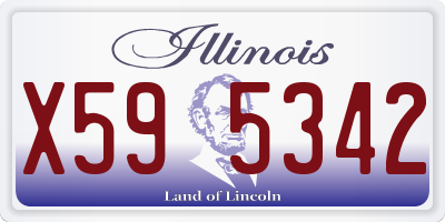 IL license plate X595342