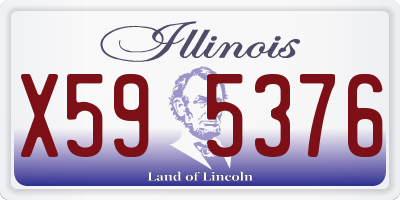 IL license plate X595376