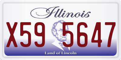 IL license plate X595647