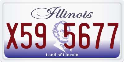IL license plate X595677