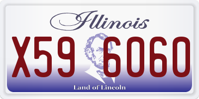 IL license plate X596060