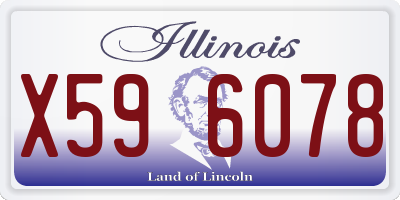 IL license plate X596078