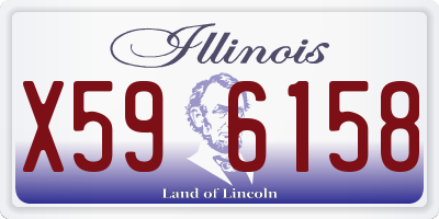 IL license plate X596158