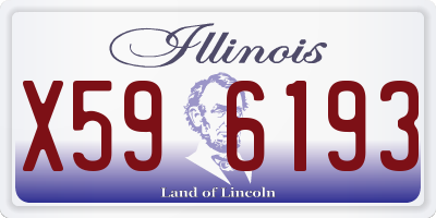 IL license plate X596193