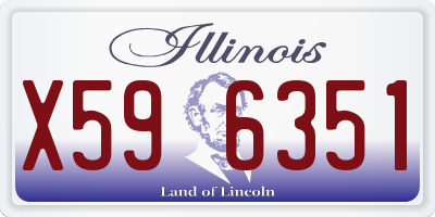 IL license plate X596351