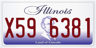IL license plate X596381