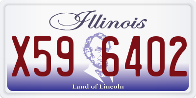 IL license plate X596402