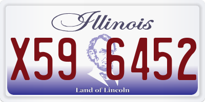 IL license plate X596452
