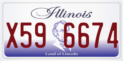 IL license plate X596674