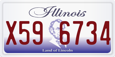 IL license plate X596734