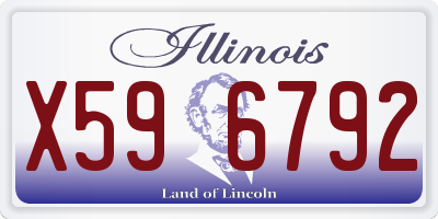 IL license plate X596792