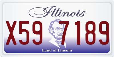 IL license plate X597189