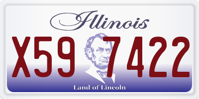 IL license plate X597422