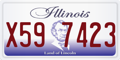 IL license plate X597423