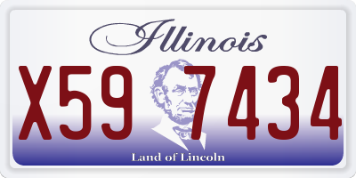 IL license plate X597434