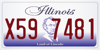 IL license plate X597481