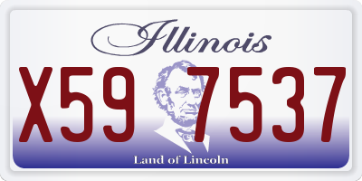 IL license plate X597537