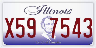 IL license plate X597543