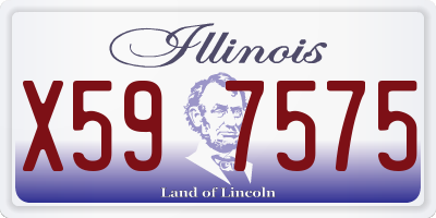 IL license plate X597575