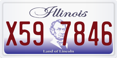 IL license plate X597846
