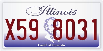 IL license plate X598031