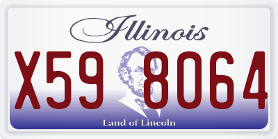 IL license plate X598064
