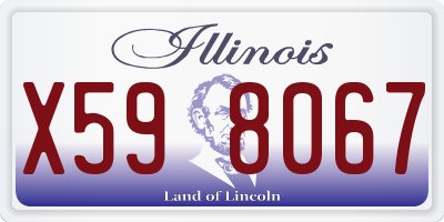 IL license plate X598067