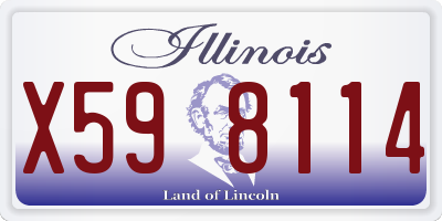 IL license plate X598114
