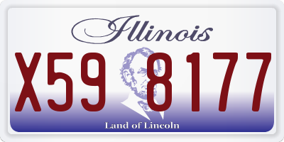 IL license plate X598177