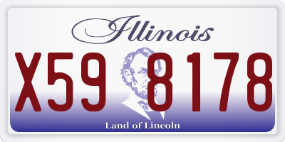 IL license plate X598178