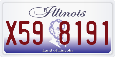 IL license plate X598191