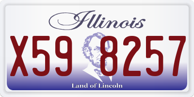 IL license plate X598257