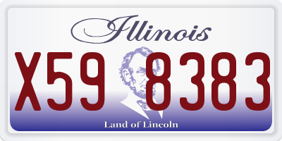 IL license plate X598383
