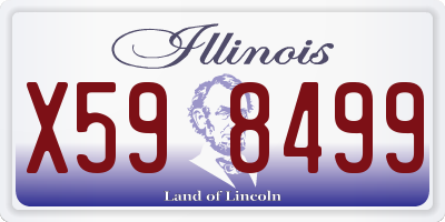 IL license plate X598499