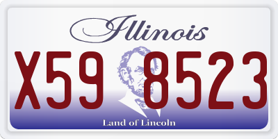 IL license plate X598523