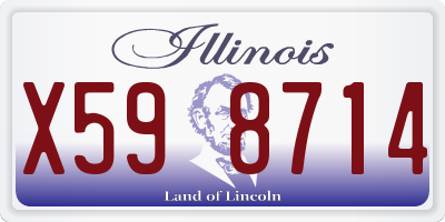 IL license plate X598714