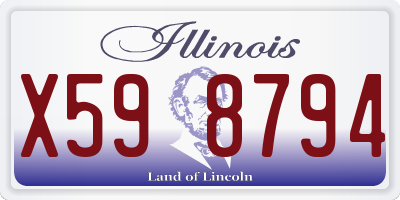 IL license plate X598794