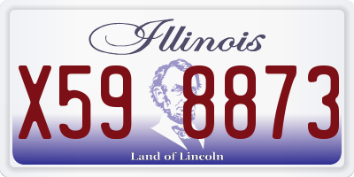 IL license plate X598873