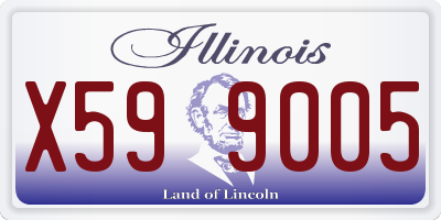 IL license plate X599005