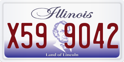 IL license plate X599042