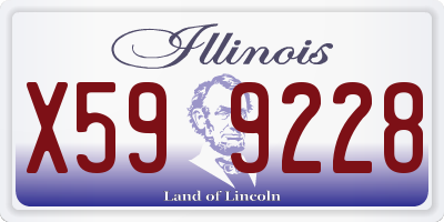 IL license plate X599228