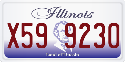 IL license plate X599230