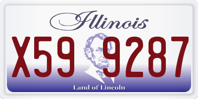 IL license plate X599287