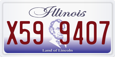 IL license plate X599407