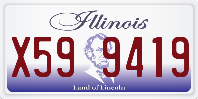 IL license plate X599419